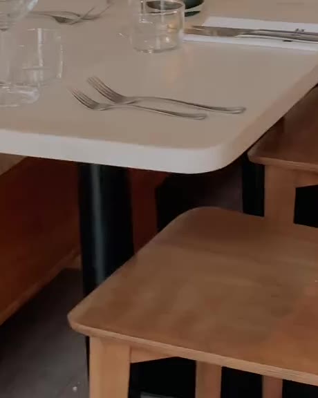 Set table and oak chair at Bikke in Maastricht