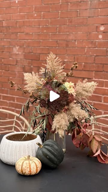 Foraged fall centerpiece