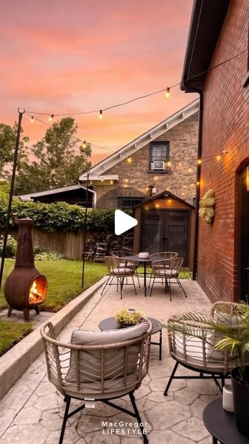Garden project at twilight
